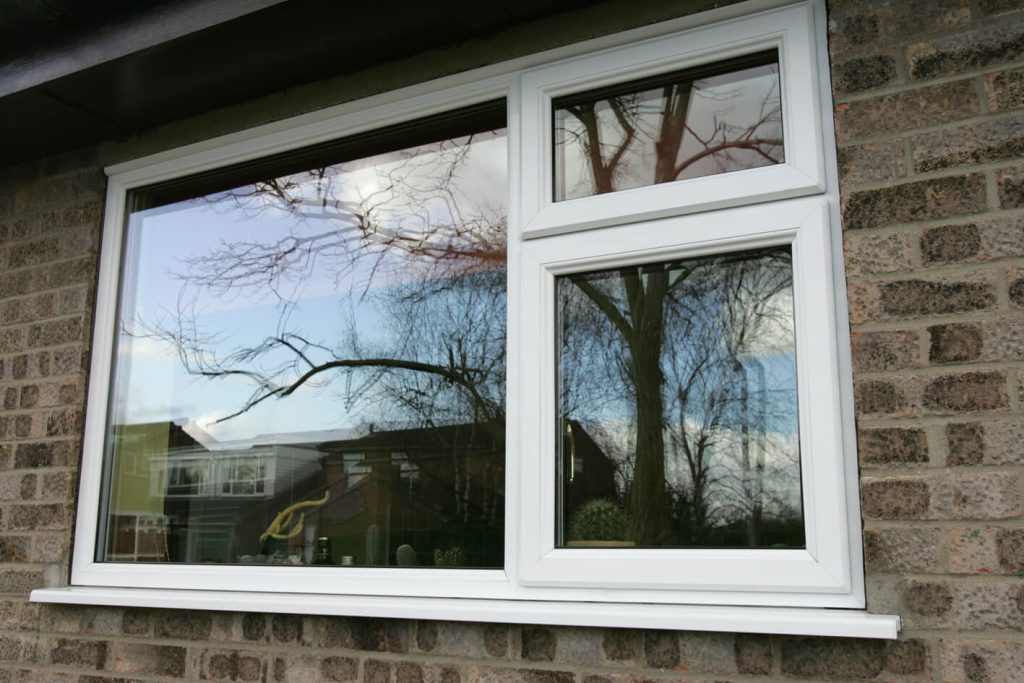 White uPVC casement windows