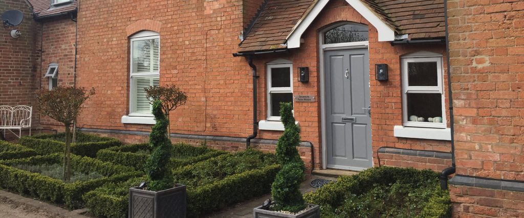 Grey composite front door