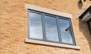 Black Sheerline aluminium windows